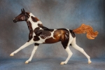 Glossy Dapple Flaxen Liver Chestnut Tobiano Akhal Teke